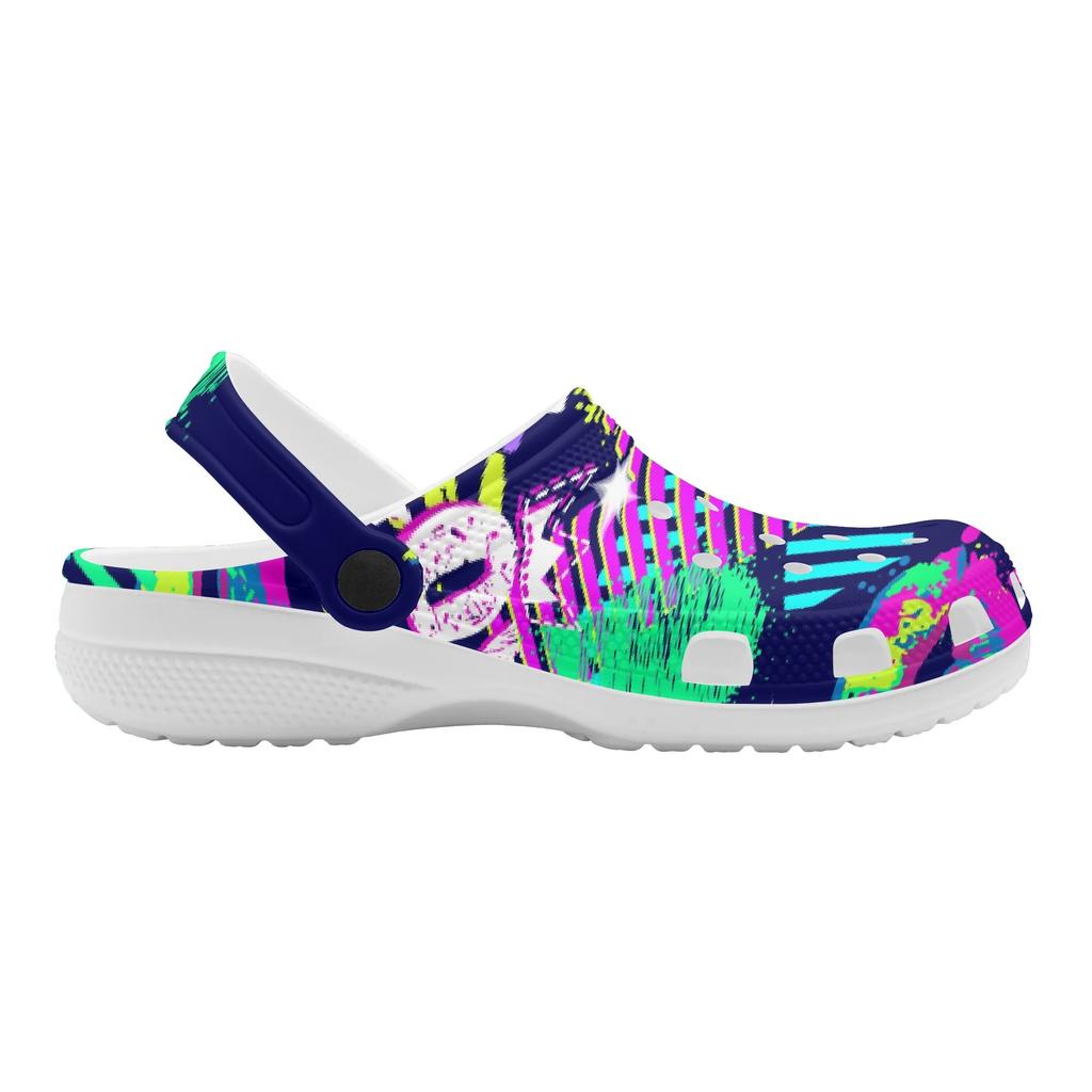Printed EVA Garden Clogs Women Men Breathable Lightweight Slip On Shoes Beach Pool Bathroom Home Daily Sandals Casual Walking