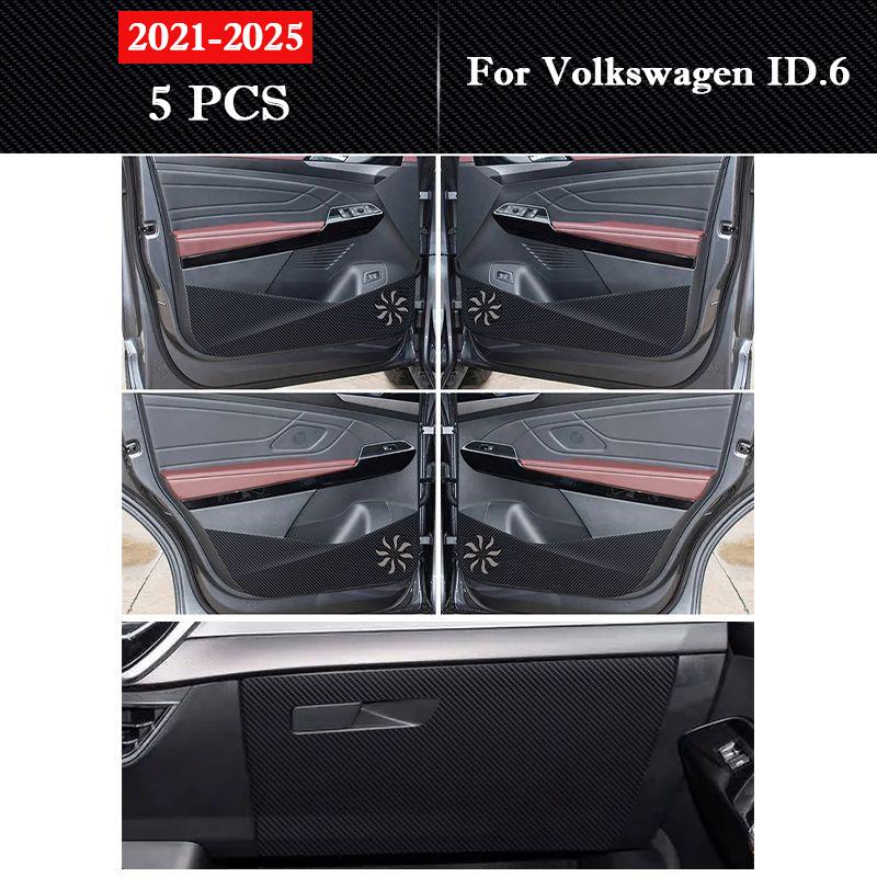 For Volkswagen ID.6 Crozz 2026-2026 Car Door Anti Kick Pad Protection Sticker Carbon Fiber Scratch Resistant Film Accessories