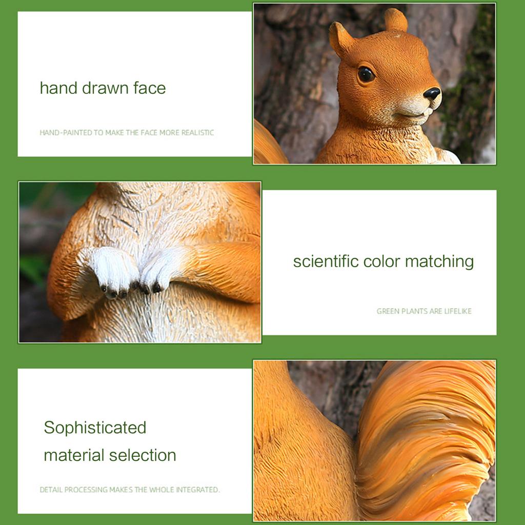 Creative Craft Resin Squirrel Figurine Decoration Funny Squirrel Sculpture Statue Animal Collectible Figurines