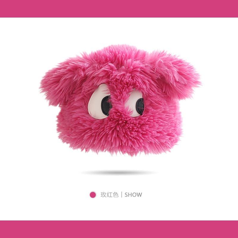 

Баотоу шляпа женская милая большеглазый щенок осень и зима забавная шапка пушистая защита ушей теплая от холода плюшевая шапка-пуловер