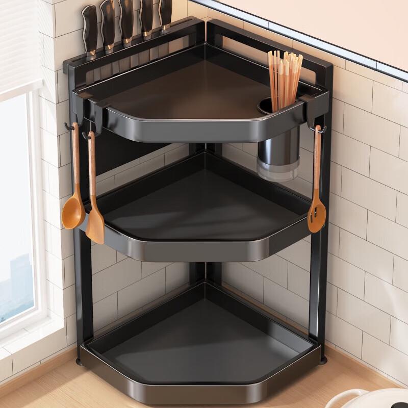 Carbon Steel Triangle Spice Rack with Knife Holder