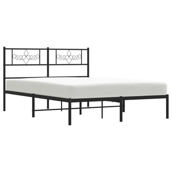 VidaXL Metal Bed Frame with Black Headboard 120x200 Cm 355265