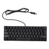 61 Keys Computer Keyboard Mechanical USB Wired Keyboard RGB N Key Rollover Contour Keycaps Membrane Keyboard for Working Gaming