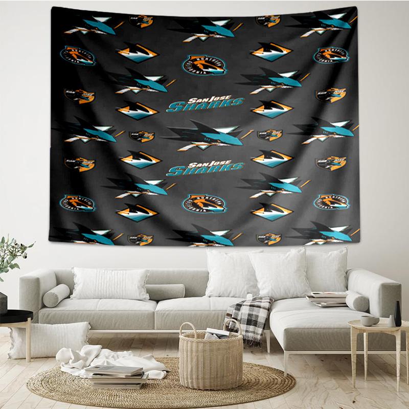 San Sharks Pattern Tapestry, Unique Design Tapestry, Wall Decor for Bedroom,Livingroom, Playroom,Heartwarming Fan Holiday Gifts