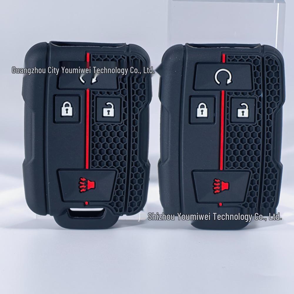 Compatible 6-Button Silicone Key Cover for Chevrolet & GMC Models