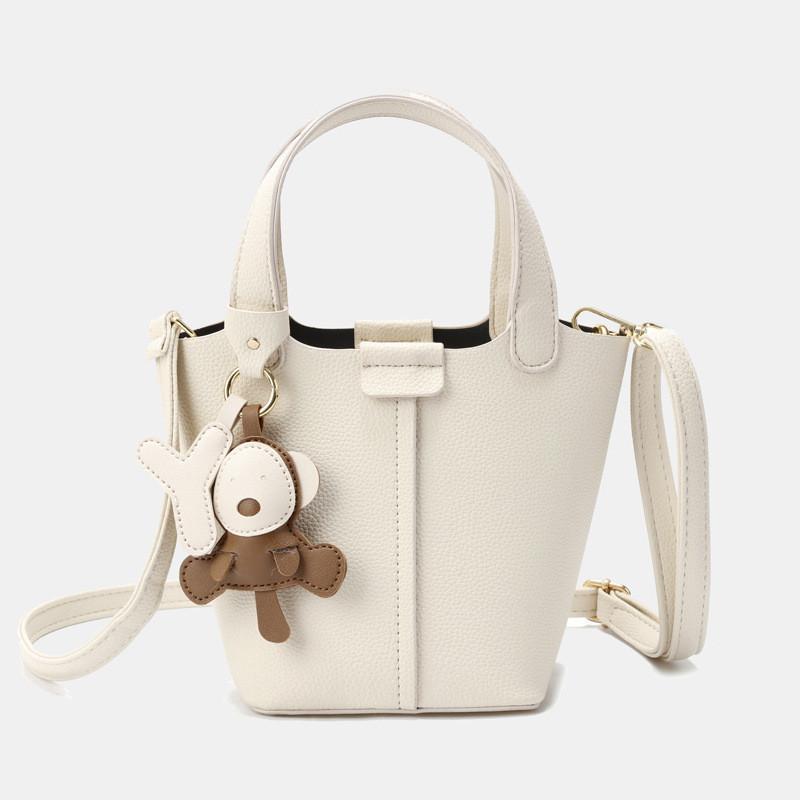 Chic Minimalist Pu Material Bucket Bag Spacious And Trendy Tote Bag For Everyday Use