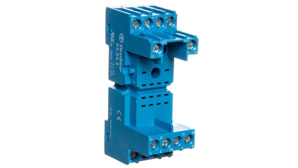 Socket For Relays Series 55.32/55.34/85.02/85.04 Plastic Clip 94.84.2 Spa