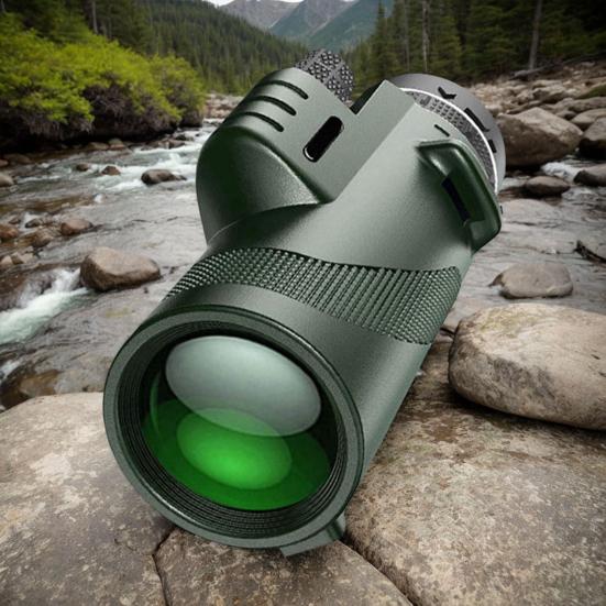 80x100 Monocular Telescope with Tripod Waterproof Portable Outdoor Travel Hiking Hunting Bird Watching Concert Handheld Telescope with Smartphone