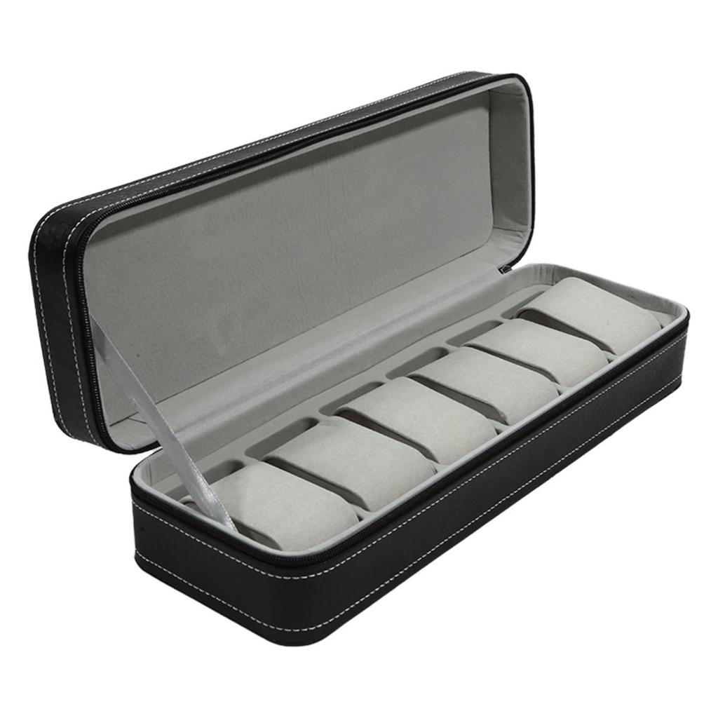 Multiple Slots Classic Style Portable Storage Bag For Watch Protection Zipper Watch Box For Home Storage Holiday Gift