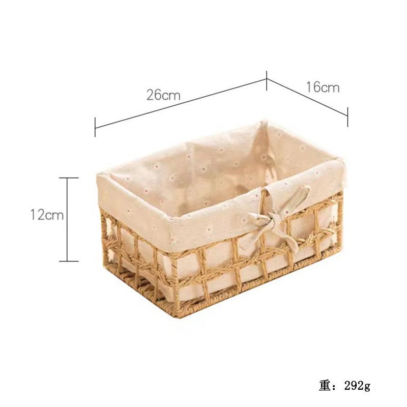 Desktop sundries storage basket Paper rope woven storage basket Cosmetics storage basket Snack key Coffee table storage box
