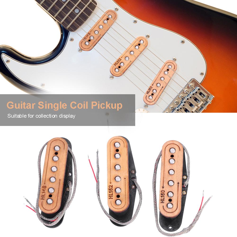 1 Set 3 Pcs 48 50 52 Maple Single Coil Pickup for Guitar Musical Instrument Accessory