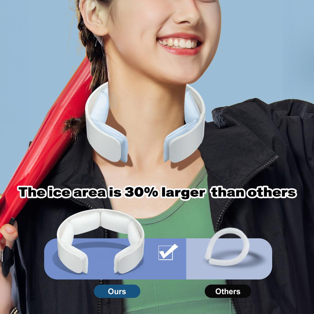 Outdoor Cooling Neck Wrap Ice Cold Neckband Long Lasting Refreshing Neck Collar for Summer Sports Hiking