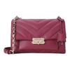 Cece Letter Logo Leather Shoulder Crossbody Bag Medium Women Bags Burgundy 30T9G0EL8L
