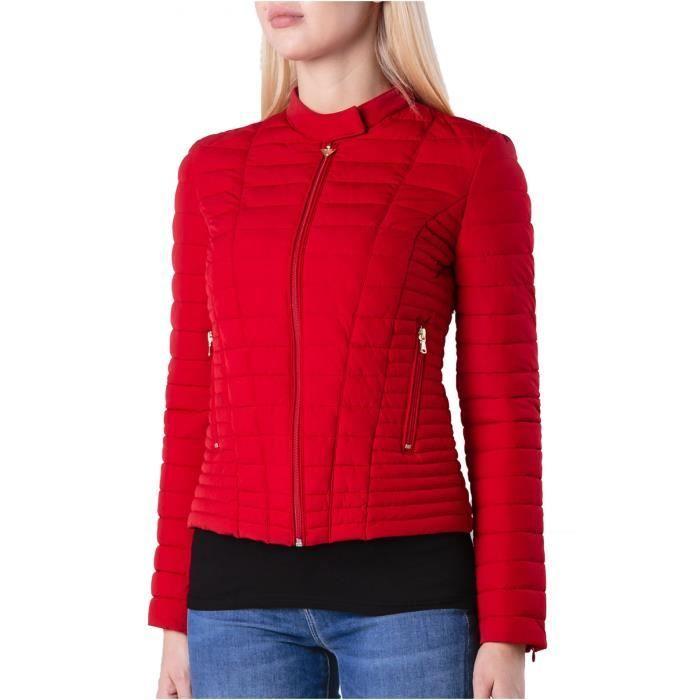 Blouson Stretch Ajusté W84L45 - Guess Jeans - Rouge - Femme