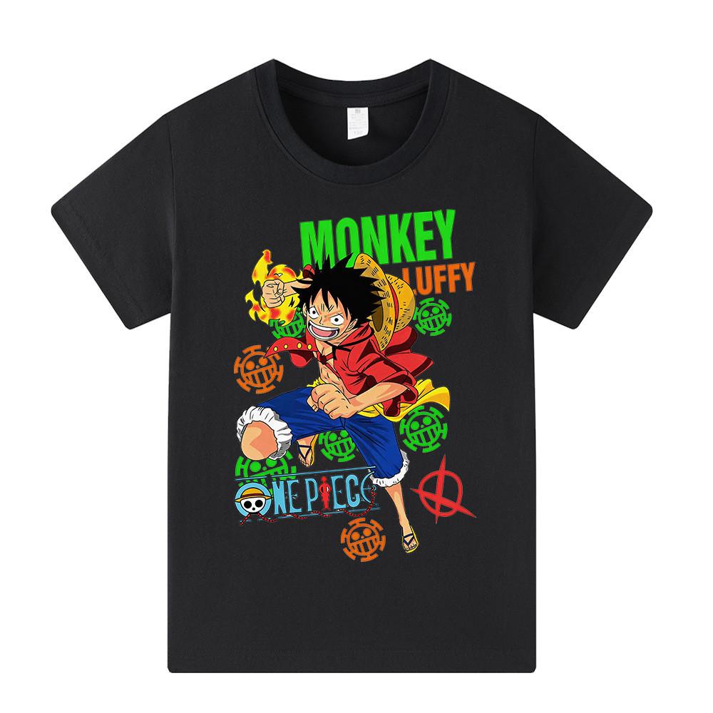 A1378 Kids Boys Girls One Piece Print Short Sleeves T-shirt Top 100cm