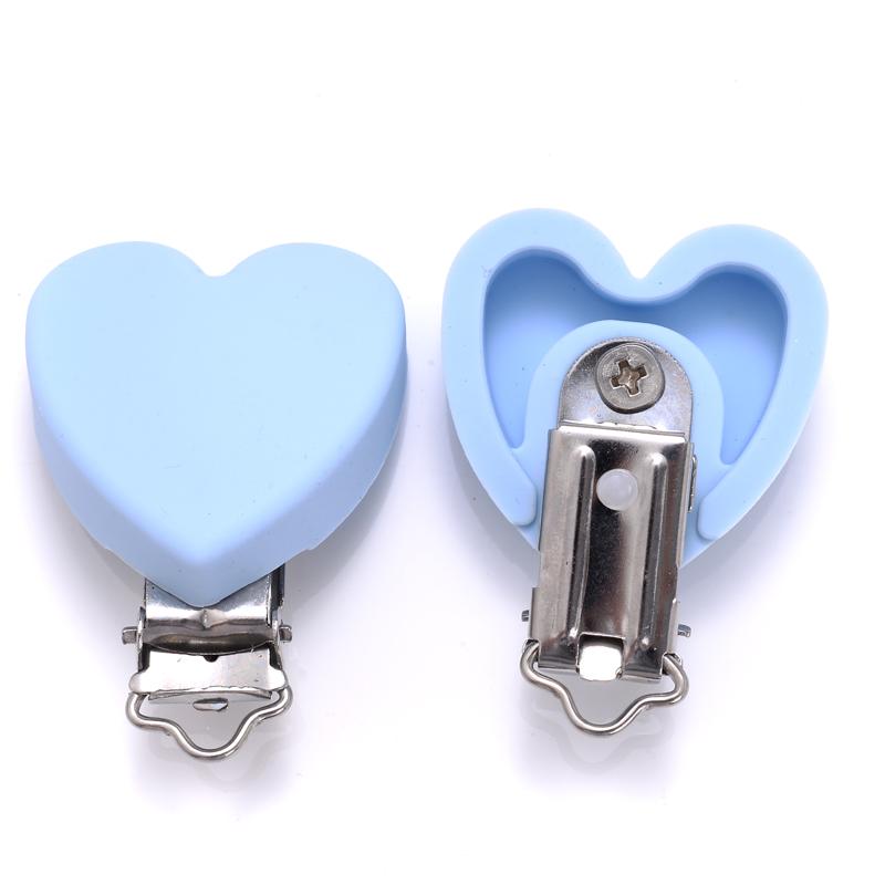 3Pcs Silicone Pacifier Clip Star Heart Round Silicone Clips for DIY Pacifier Chain Accessories Baby Soother Nursing Dummy Holder