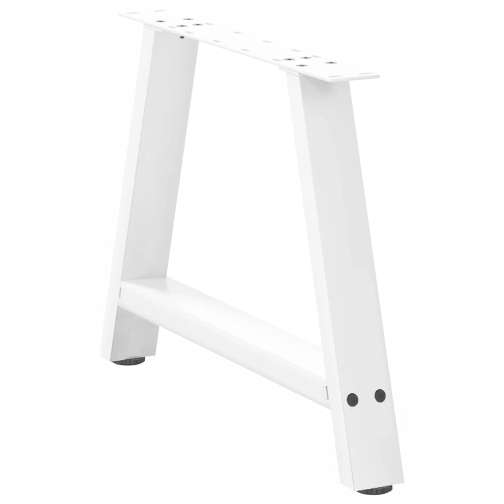 Vidaxl Nogi Do Stolika Kawowego, 2 Szt., Biale, 60X(42-43) Cm, Stal