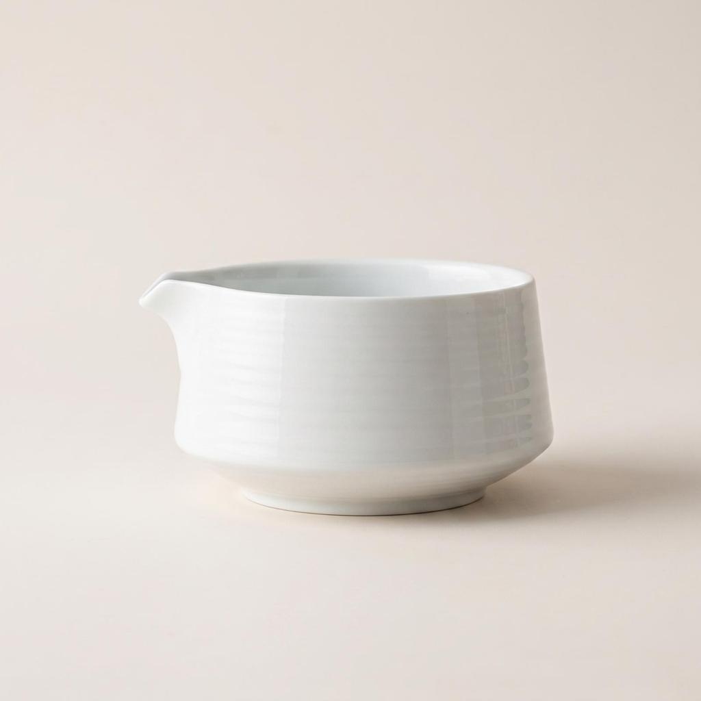 Matcha Bowl with Spout Ceremonial Chawan Glazed for Home