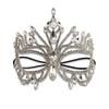 Exaggerated Crystal Mask Shiny Rhinestone Face Mask Bling Bling Mask  Costume Party