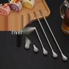 Stainless Steel Dual-Use Straw Spoon for Cocktails and Tea