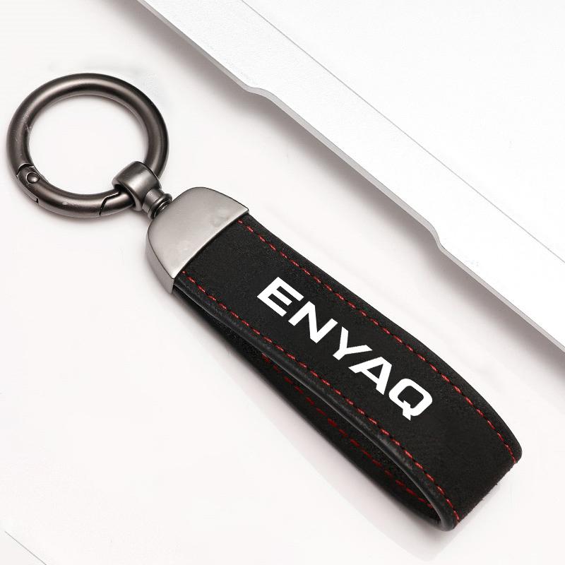 1PCS Leather Car Keychain Men Women Keyring Gift Decoration For Skoda Octavia 2 A5 A7 Superb Rapid Yeti Kodiaq Fabia A7 2022 xkbf53