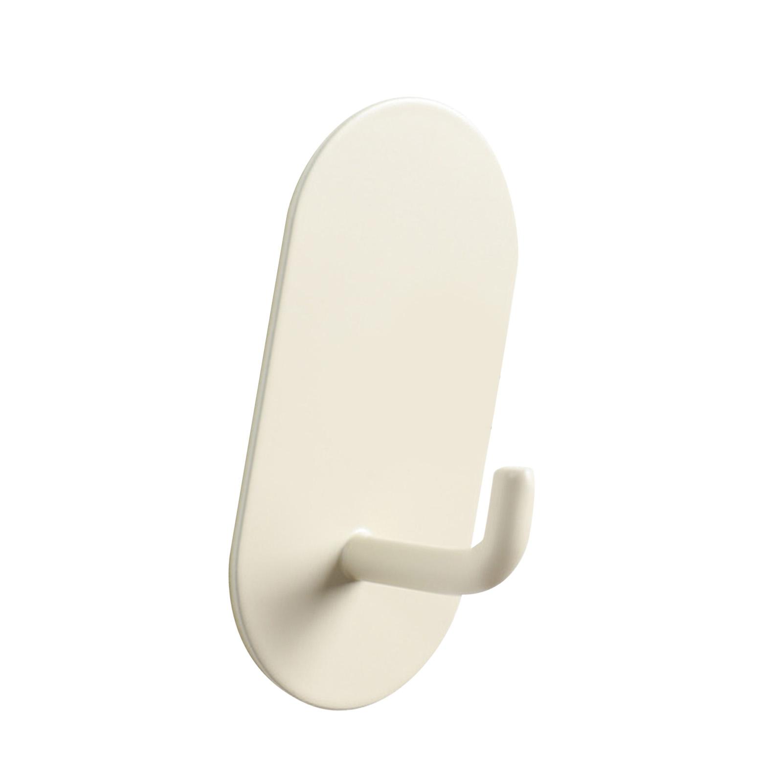 

Wall Mounted Self Adhesive Hooks Waterproof Iron Single Hook Punch for Kitchen Bathroom
