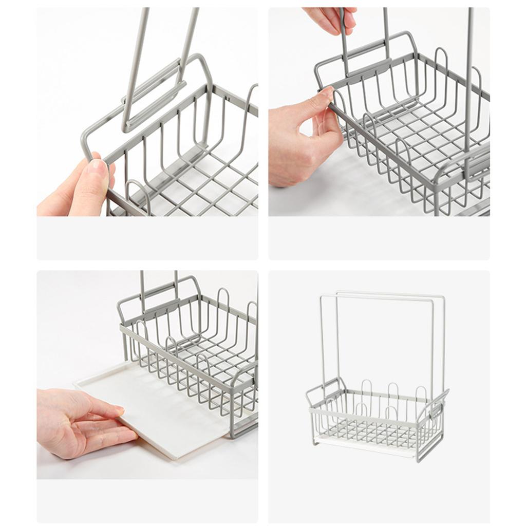 Sponge Rag Rack Dishcloth Drying Rack Sink Faucet Detergent Sponge Holder   for Kitchen Countertop