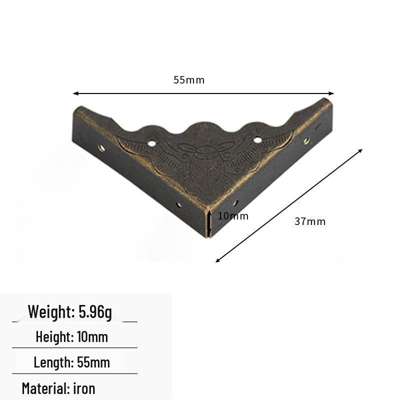 Antique Bronze Gold Right Angle Iron Corner Protector for Wood Furniture