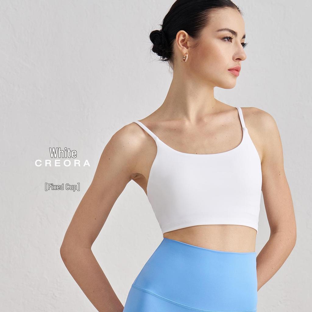 NULS Double-Sided Brocade Women's Sports Bra - Padded Naked Feel Vest for Yoga & Running Fitness