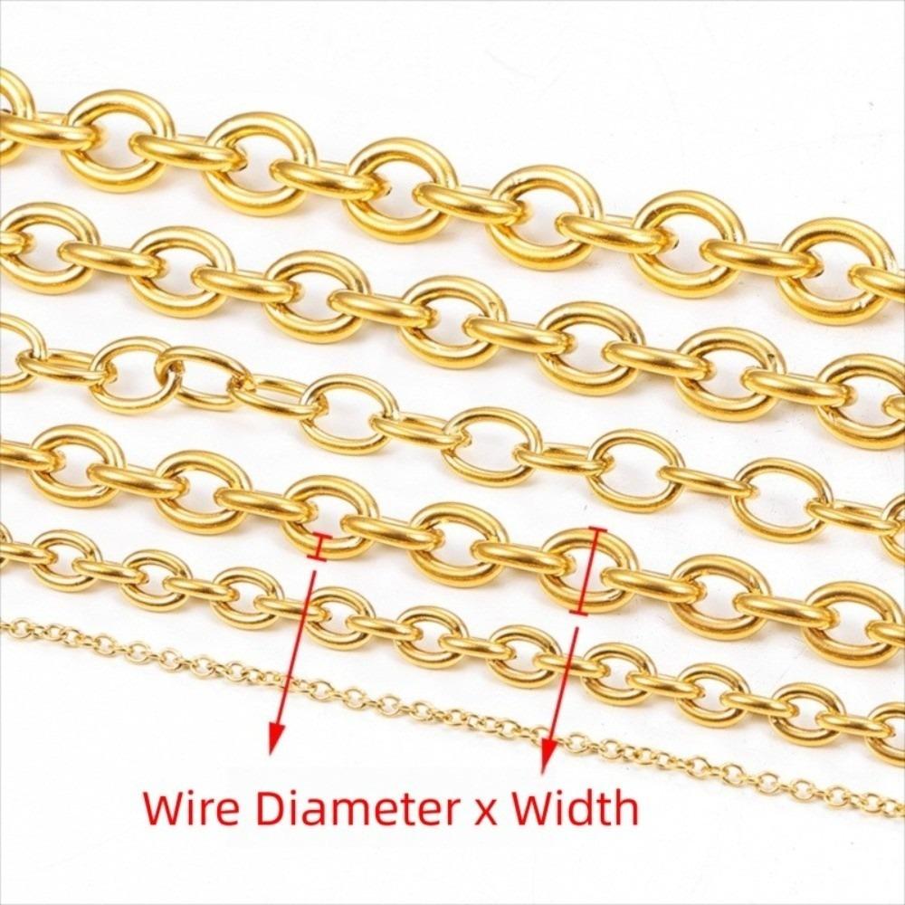 Gold Silver Cross Flat Chains DIY Jewelry Findings Jewelry Link Chains Bracelet Accessories