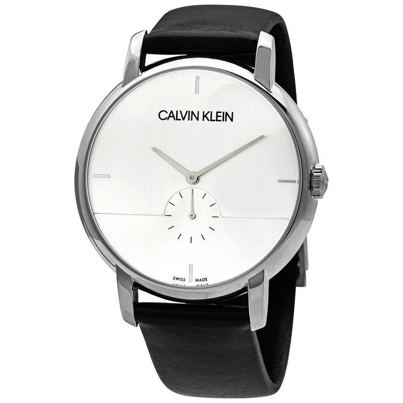 CALVIN KLEIN watch quartz movement 43mm white dial men s watch 30 meters waterproof K9H2X1C6 кварц