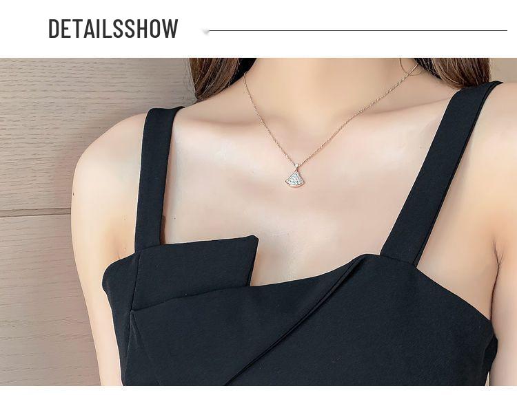 Elegant Black Slip Dress for Women - 2026 Spring/Summer Slim Fit A-Line Skirt