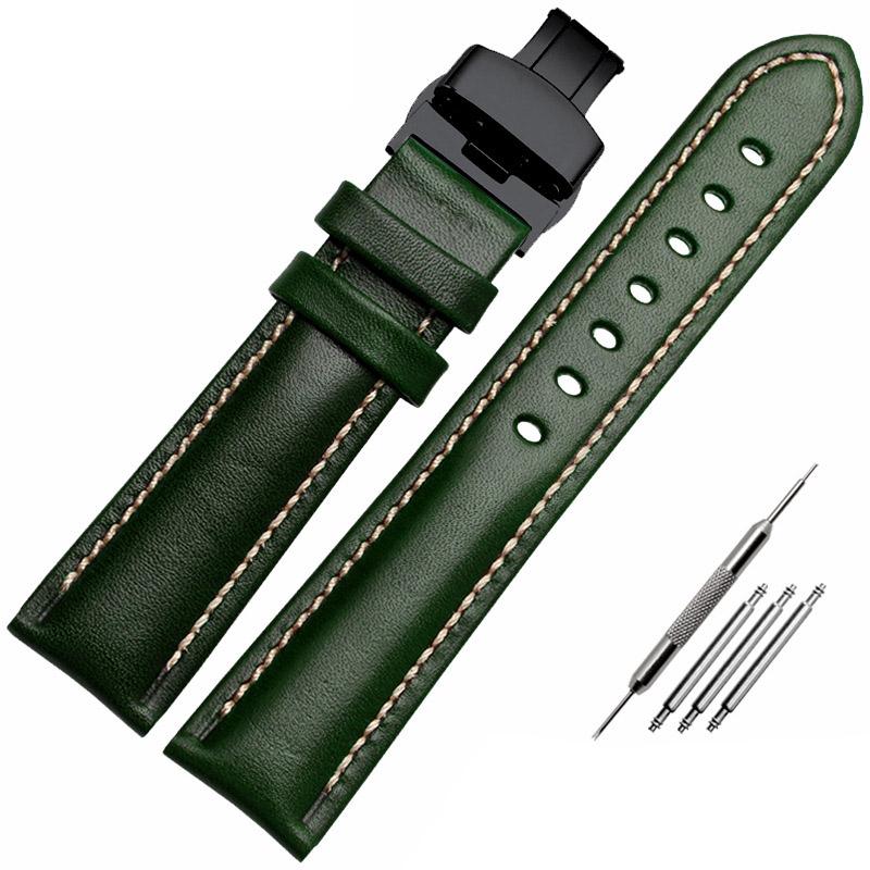 

Перший шар коров’ячої шкіри Браслет з натуральної шкіри 18 мм 20 мм 21 мм 22 мм ремінець для годинника матовий ремінець для годинника З матовим ремінцем для наручних годинників Wine 22mm