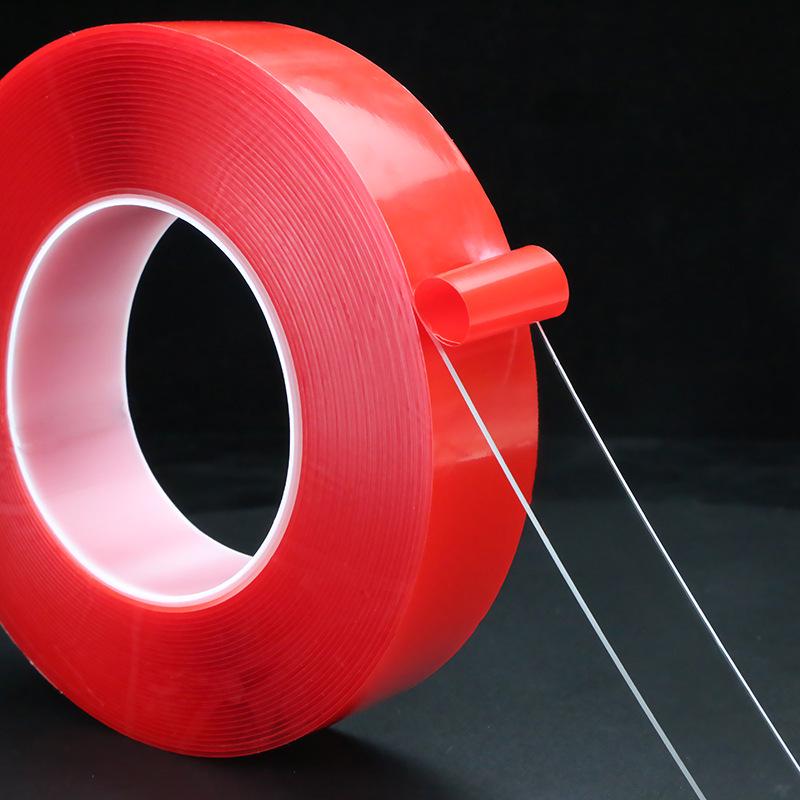 Seamless Waterproof Transparent Acrylic Double-Sided Tape - Small Tube Core with Red Film