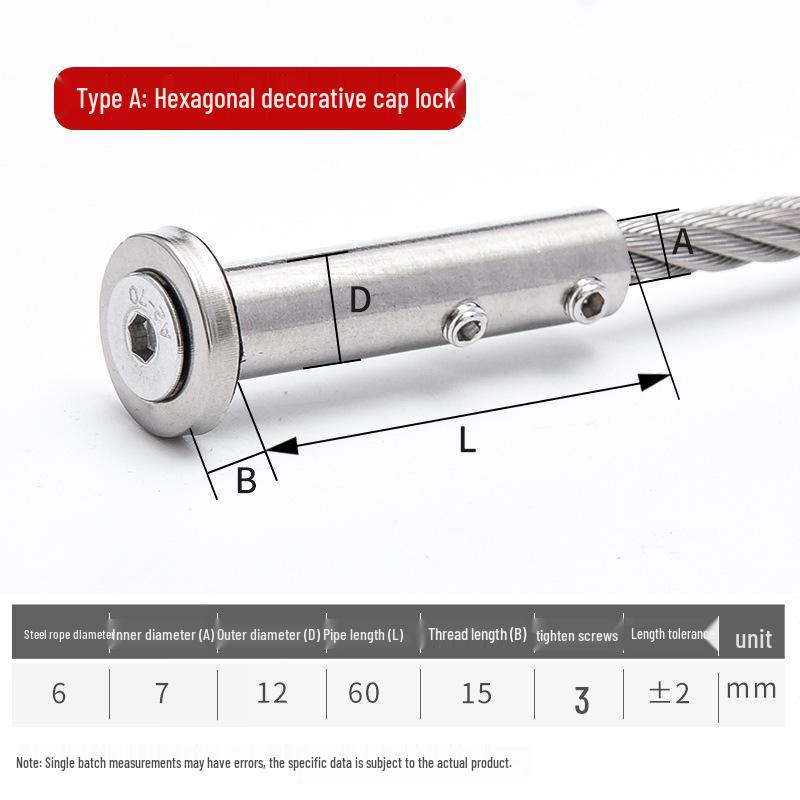 Tirante per Recinzione in Corda Metallica di Acciaio Inossidabile con Fibbia di Bloccaggio e Ghiera