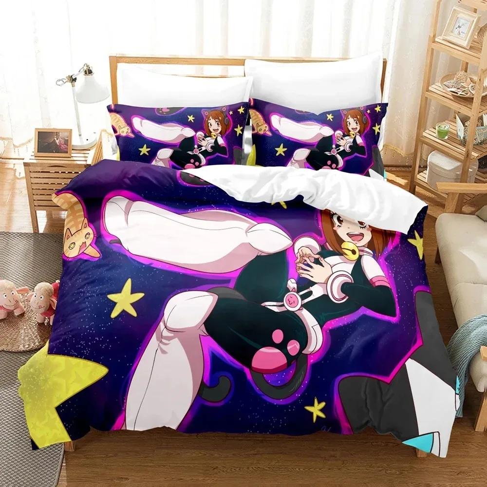My Hero Academia Bedding Set Japan Anime Comfortable Quilt Cover Single Double Queen Twin Full Size Duvet Cover Teens Bed Linen
