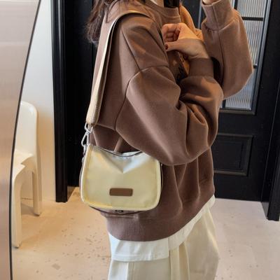 Popular Small Bags Women's Bags Fashionable New Simple and Versatile Broadband Shoulder Messenger Bag Canvas Pillow Bag Tide