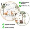 Gentle Healing Style Wall Decor Watercolor Forest Animals Stickers, Cute Fox Deer Hedgehog PVC Waterproof Decals, Low Saturation Cartoon Stickers Peel