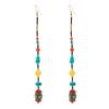 Nepalese Handmade Long Earrings Retro Woven Tibetan Fringed Earrings Female Exotic Style Simple Earrings