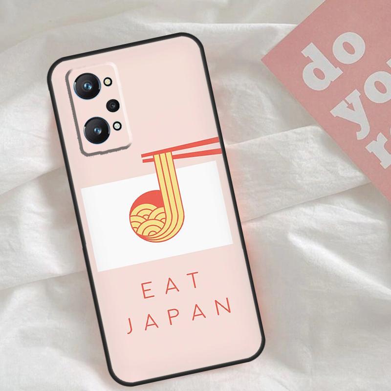Ramen Cat Japanese Art Case For Realme C65 C67 C71 C63 C61 C55 C51 C53 C35 C75 11 12 13 14 15 Pro Plus GT6 GT7 Pro