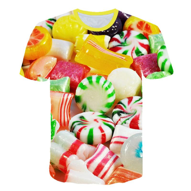 

Футболка с принтом пива, конфет и фруктов, футболка большого размера с короткими рукавами для мальчиков и девочек, детские футболки, забавные футболки, топы, детская одежда, Streetwe 100