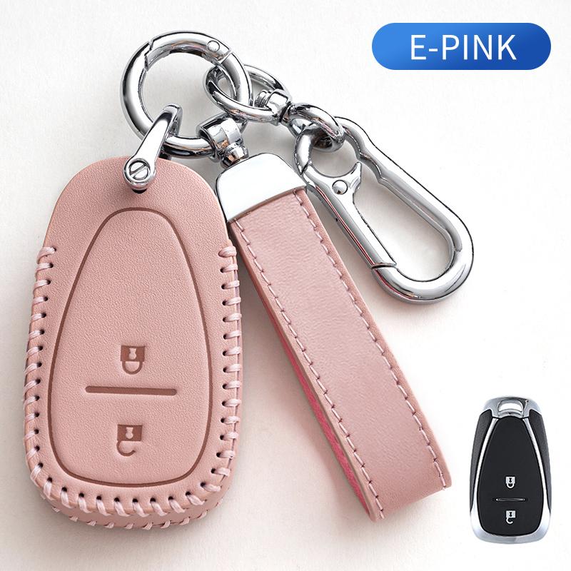 For Chevrolet Malibu Blazer Traverse Seeker Onix Equino Volt Bolt Trax Orlando Cruze Spark Sonic Camaro Leather Car Key Case Cover