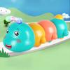Electric Magnetic Caterpillar Toy with LED Light Music Toddlers Walking Caterpillar Toy Boys Girls Tummy Time Caterpillar Crawling Musical Toy