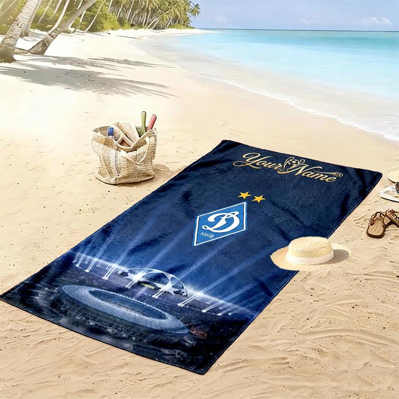 Name Custom FC Dynamo Moscow Print Beach Towel, Large Soft Quick Dry Towel for Beach Camping Swimming