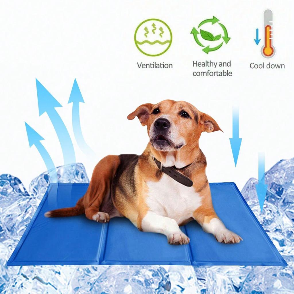 1pc-Pet Cooling Pad, Self-Cooling Dog Bed Mat, Summer Heat Relief Dog Cushion Mat Sleeping Blanket