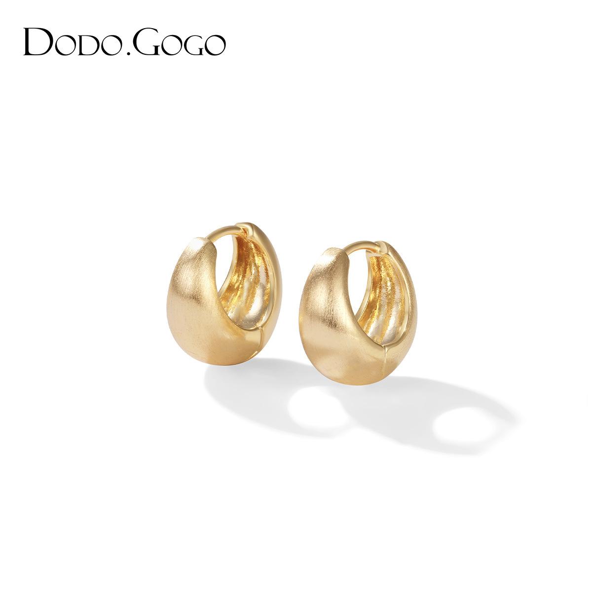 Geometric Plain Ring Ear Buckle Women s French Premium Sense Metal Circle Earrings New Circle Earrings