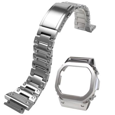 MOD Kit Kovové pouzdro hodinek Rámeček Pásek Řemínek 316 Nerezový náramek Kompatibilní s Casio Kompatibilní s Casio Kompatibilní se stříbrným G-SHOCK