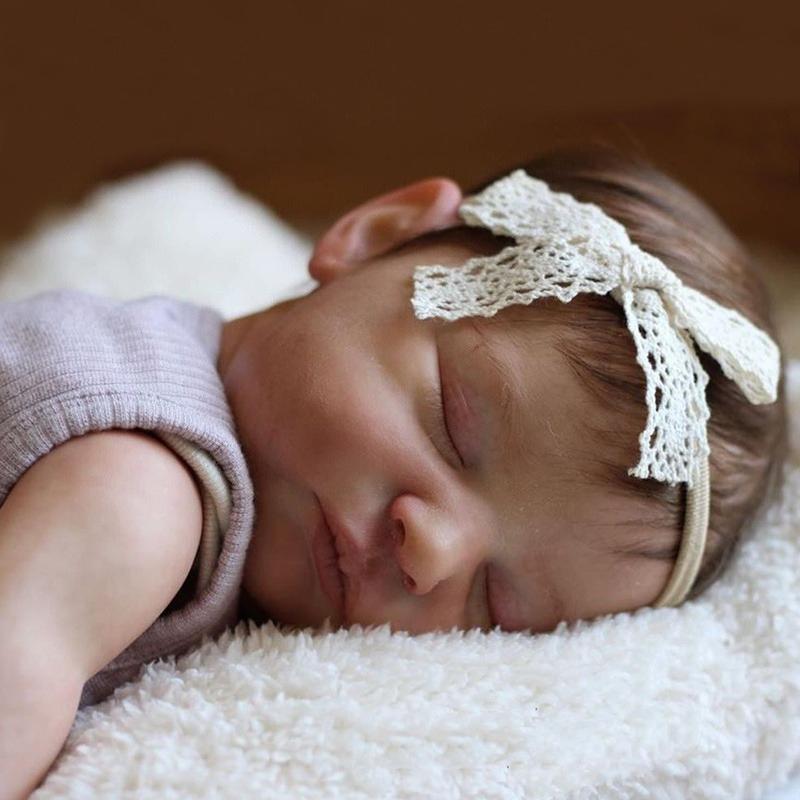 BZDOLL 50cm 20inch Asleep Laura Baby Reborn Baby Soft Vinyl Newborn Bebe Doll with 3D Skin with Visible Veins Toy for Girl Gift
