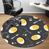 1pc Eggs Pattern Office Round Rug, Carpet for Office, Gaming, Lightweight Round Floor Mat Yy260205075