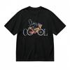 Men's All-Season Breathable Classic T-Shirt Vibrant Bike And Floral Design Tee